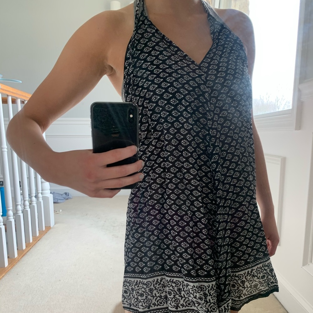 Band Of Gypsies Black & White Paisley Dress